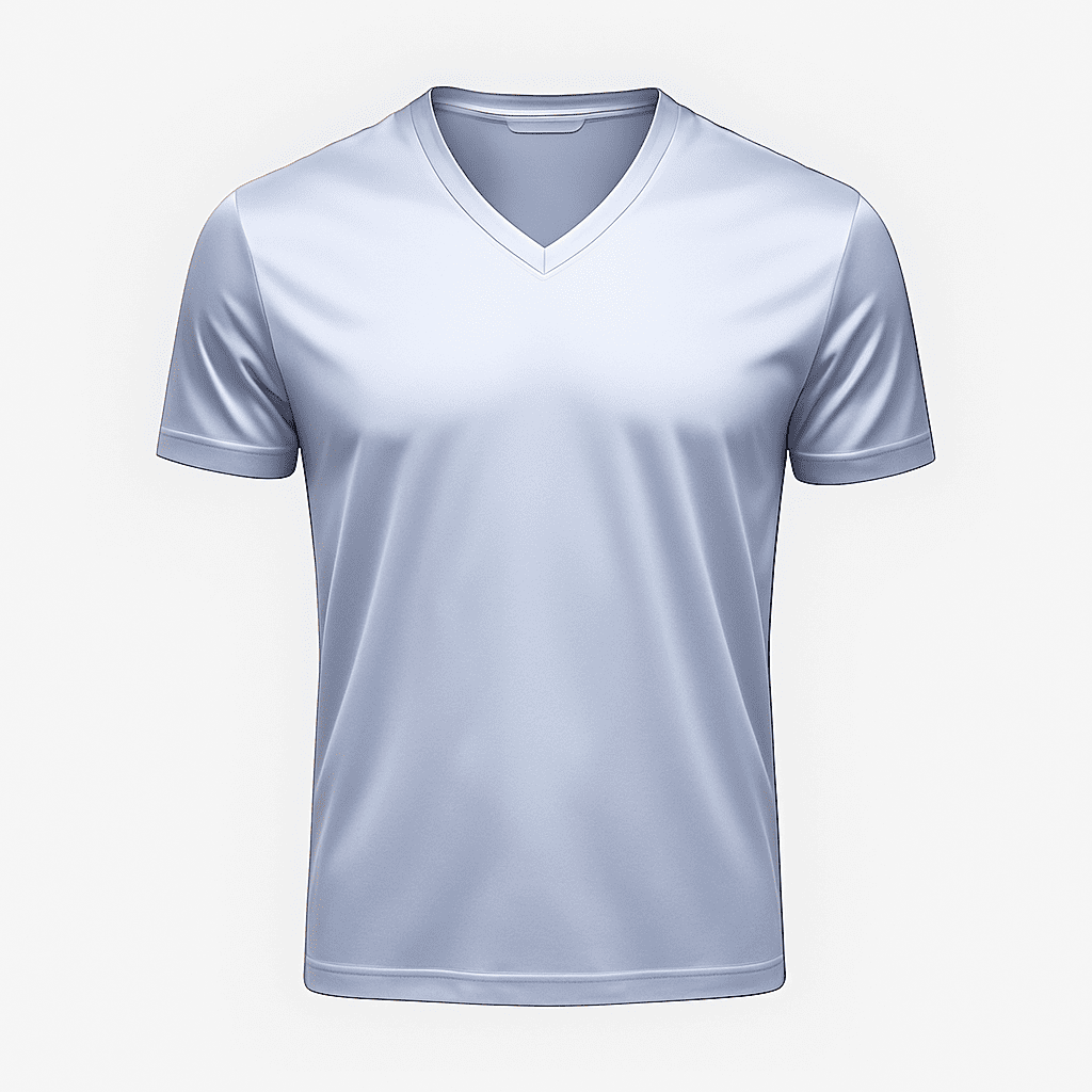 T-shirt en soie pour homme – col V